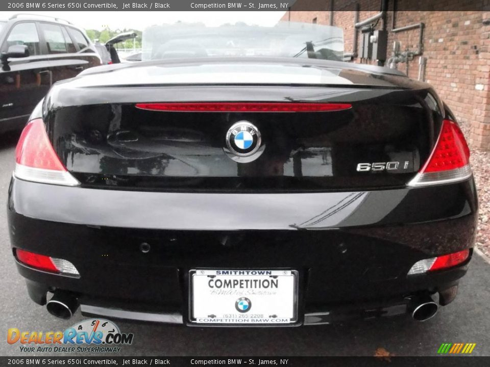 2006 BMW 6 Series 650i Convertible Jet Black / Black Photo #5