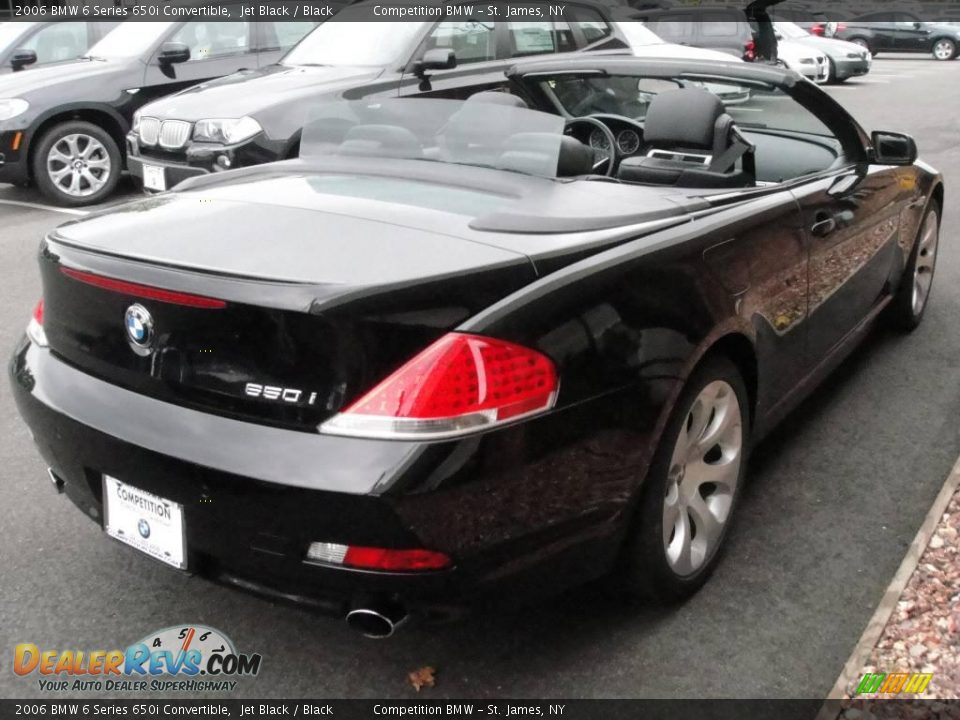 2006 BMW 6 Series 650i Convertible Jet Black / Black Photo #6