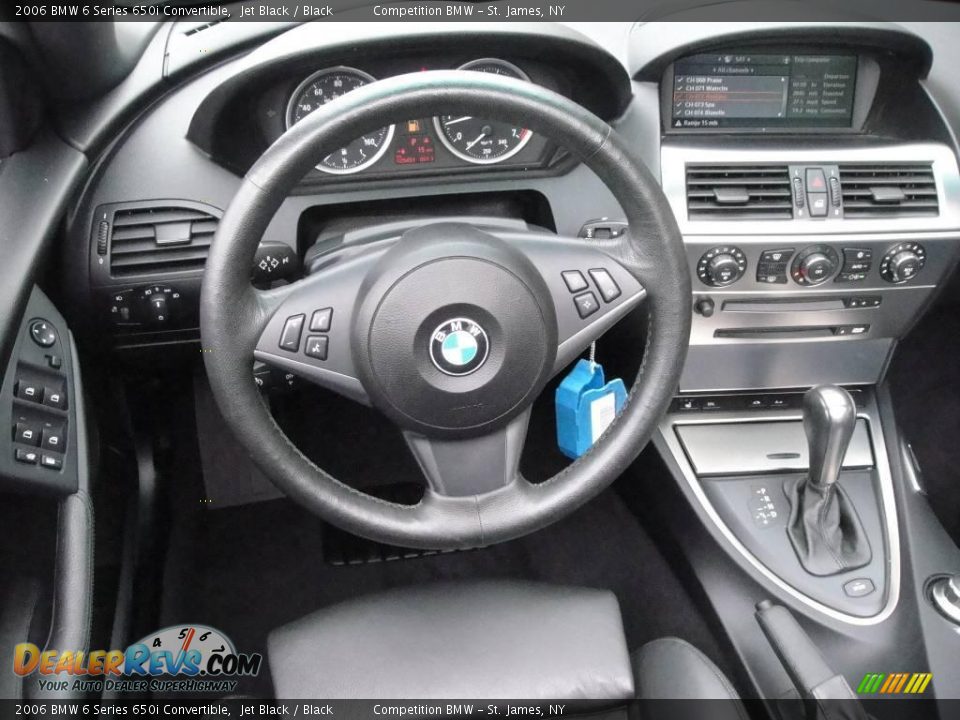 2006 BMW 6 Series 650i Convertible Jet Black / Black Photo #11