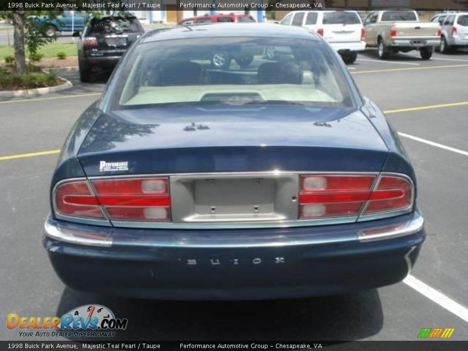 1998 Buick Park Avenue Majestic Teal Pearl / Taupe Photo #4