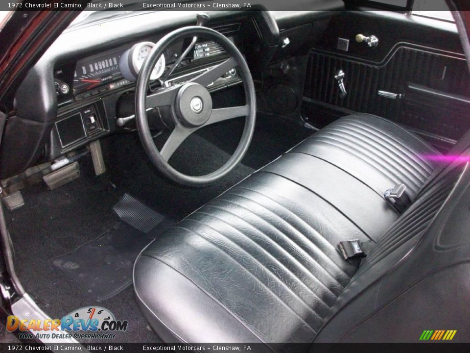 Black Interior - 1972 Chevrolet El Camino  Photo #11