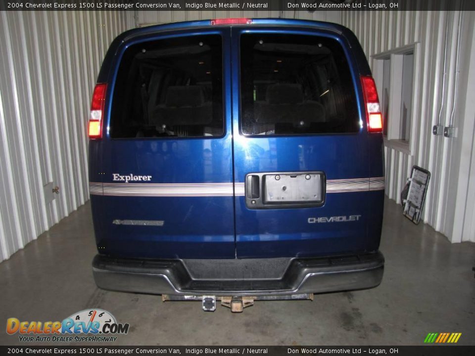 2004 Chevrolet Express 1500 LS Passenger Conversion Van Indigo Blue Metallic / Neutral Photo #4