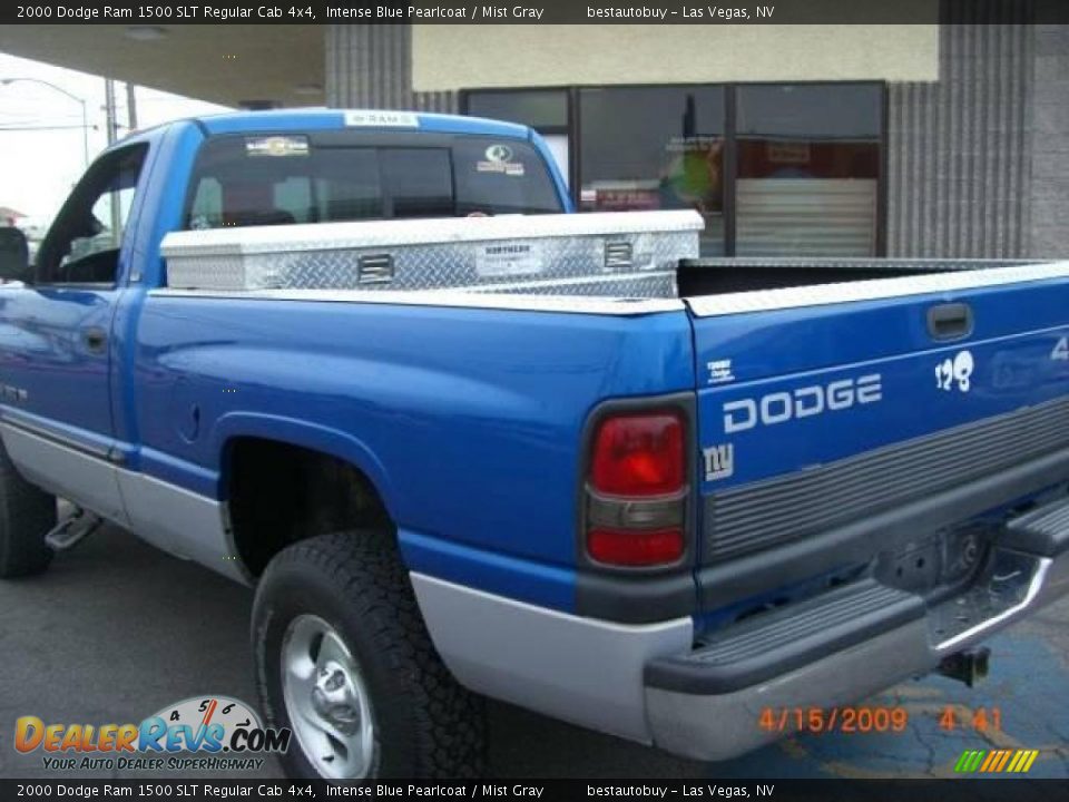 2000 Dodge Ram 1500 SLT Regular Cab 4x4 Intense Blue Pearlcoat / Mist Gray Photo #4