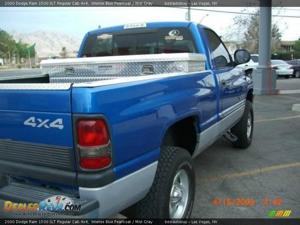 2000 Dodge Ram 1500 SLT Regular Cab 4x4 Intense Blue Pearlcoat / Mist Gray Photo #9