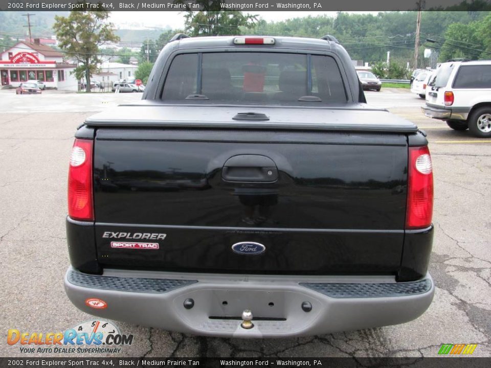 2002 Ford Explorer Sport Trac 4x4 Black / Medium Prairie Tan Photo #4