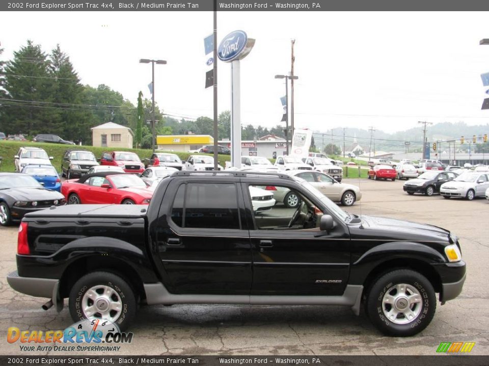 2002 Ford Explorer Sport Trac 4x4 Black / Medium Prairie Tan Photo #5
