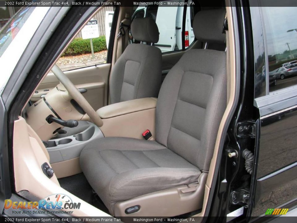 2002 Ford Explorer Sport Trac 4x4 Black / Medium Prairie Tan Photo #7