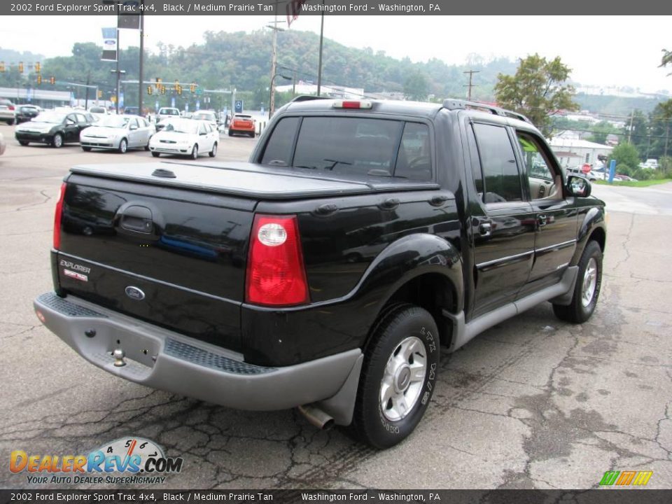2002 Ford Explorer Sport Trac 4x4 Black / Medium Prairie Tan Photo #10