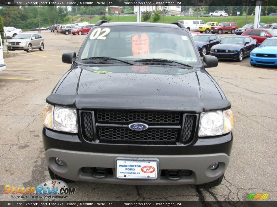 2002 Ford Explorer Sport Trac 4x4 Black / Medium Prairie Tan Photo #12