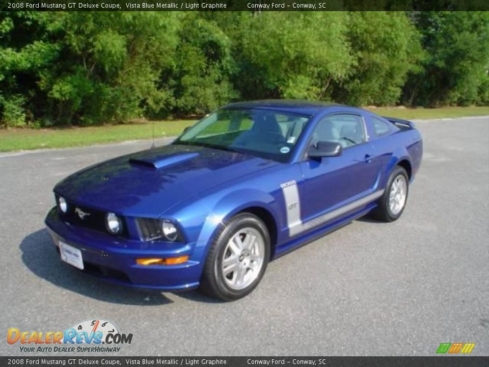 2008 Ford Mustang GT Deluxe Coupe Vista Blue Metallic / Light Graphite Photo #1