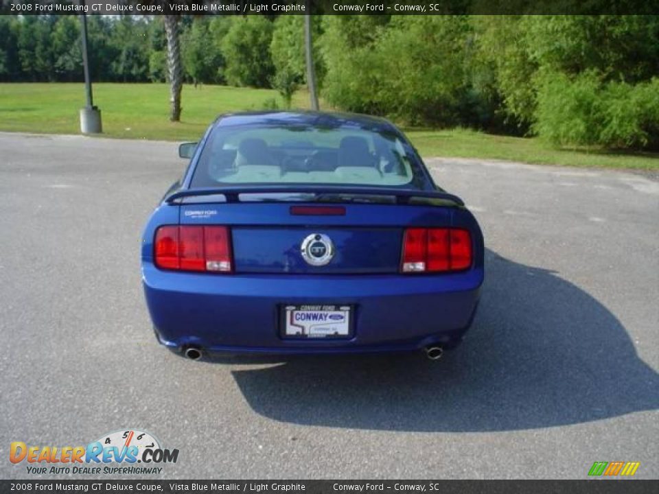 2008 Ford Mustang GT Deluxe Coupe Vista Blue Metallic / Light Graphite Photo #6