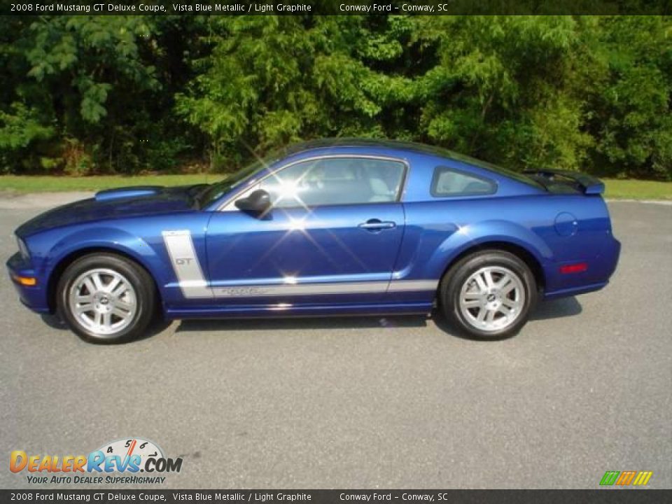 2008 Ford Mustang GT Deluxe Coupe Vista Blue Metallic / Light Graphite Photo #8