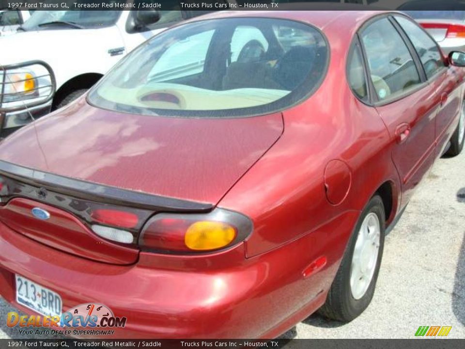 1997 Ford Taurus GL Toreador Red Metallic / Saddle Photo #3