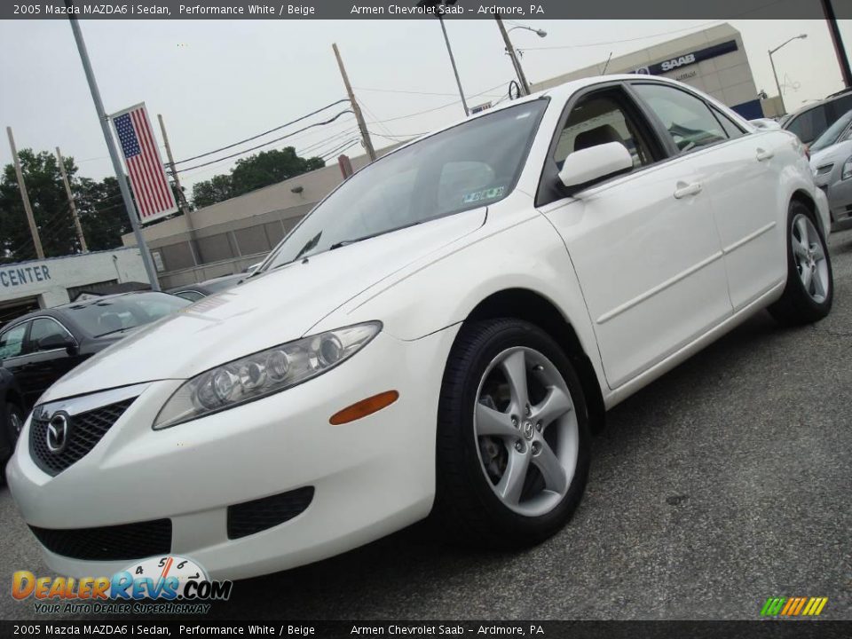 2005 Mazda MAZDA6 i Sedan Performance White / Beige Photo #2