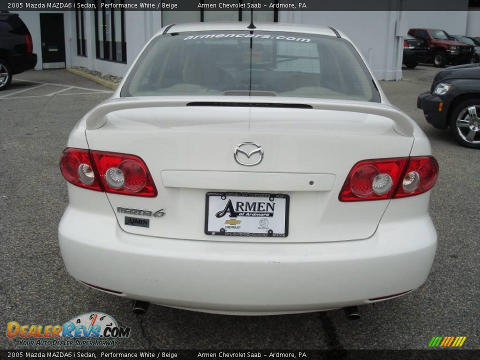 2005 Mazda MAZDA6 i Sedan Performance White / Beige Photo #7