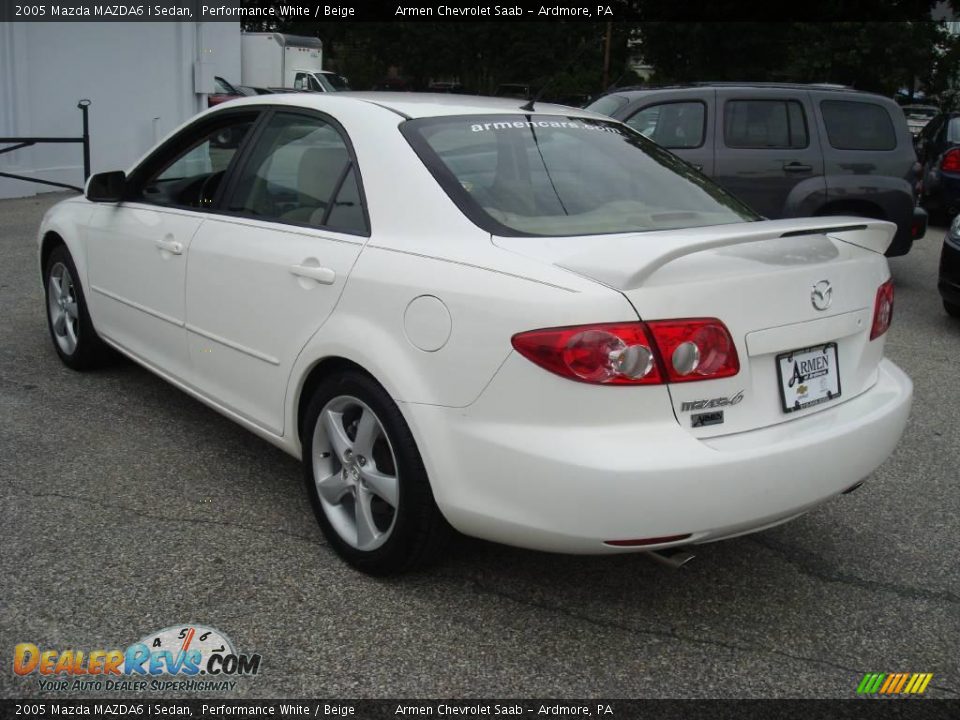 2005 Mazda MAZDA6 i Sedan Performance White / Beige Photo #8