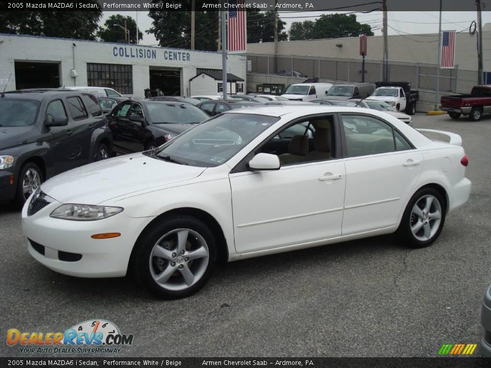 2005 Mazda MAZDA6 i Sedan Performance White / Beige Photo #9