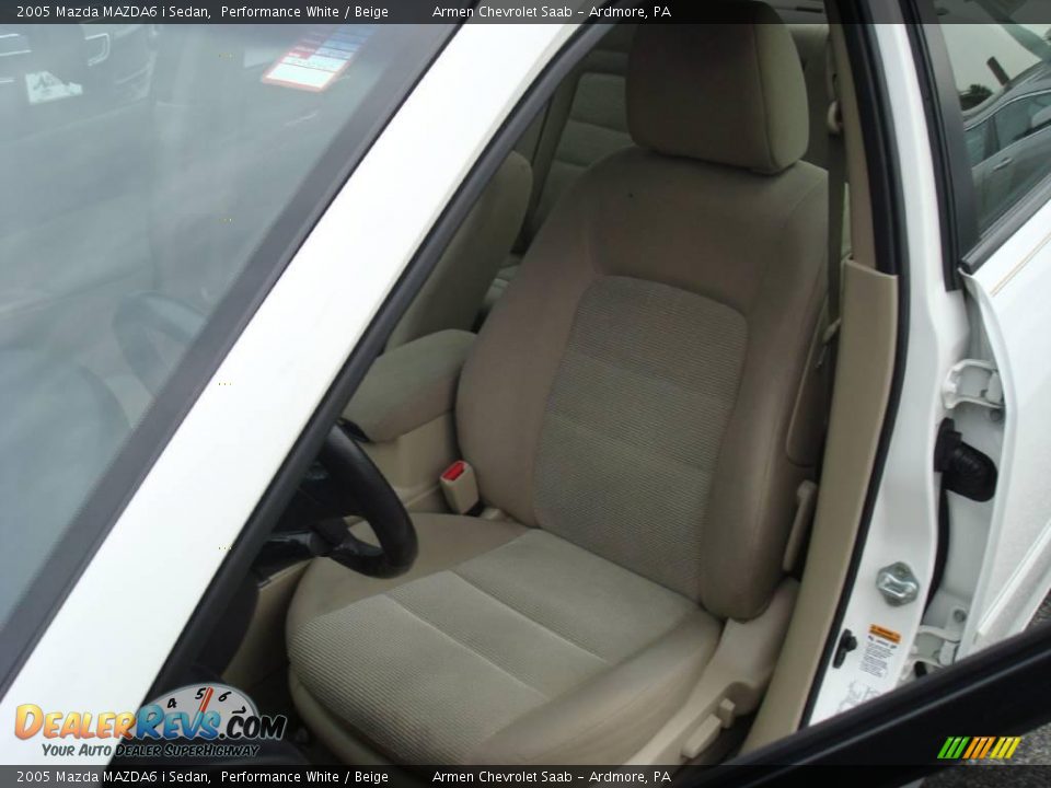 2005 Mazda MAZDA6 i Sedan Performance White / Beige Photo #15
