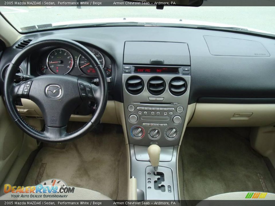2005 Mazda MAZDA6 i Sedan Performance White / Beige Photo #29