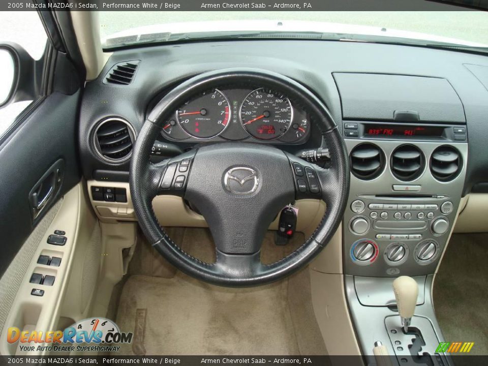 2005 Mazda MAZDA6 i Sedan Performance White / Beige Photo #30