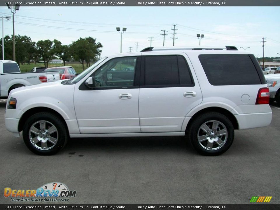 2010 Ford Expedition Limited White Platinum Tri-Coat Metallic / Stone Photo #2