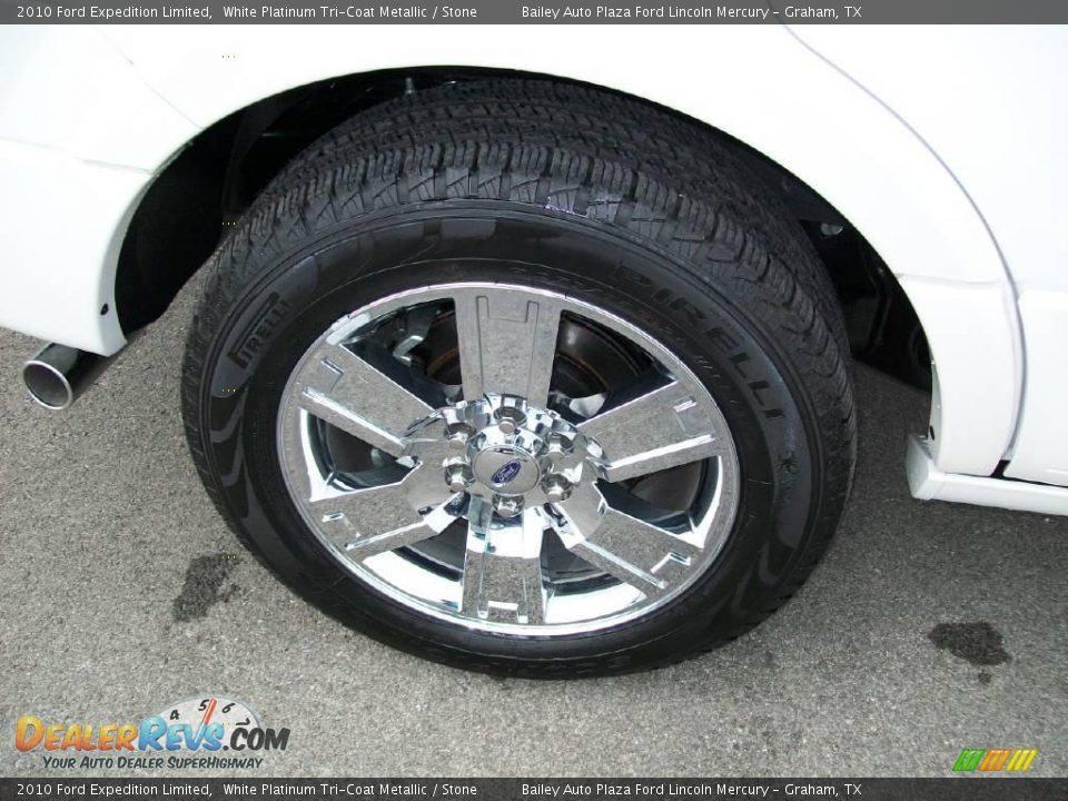 2010 Ford Expedition Limited White Platinum Tri-Coat Metallic / Stone Photo #10