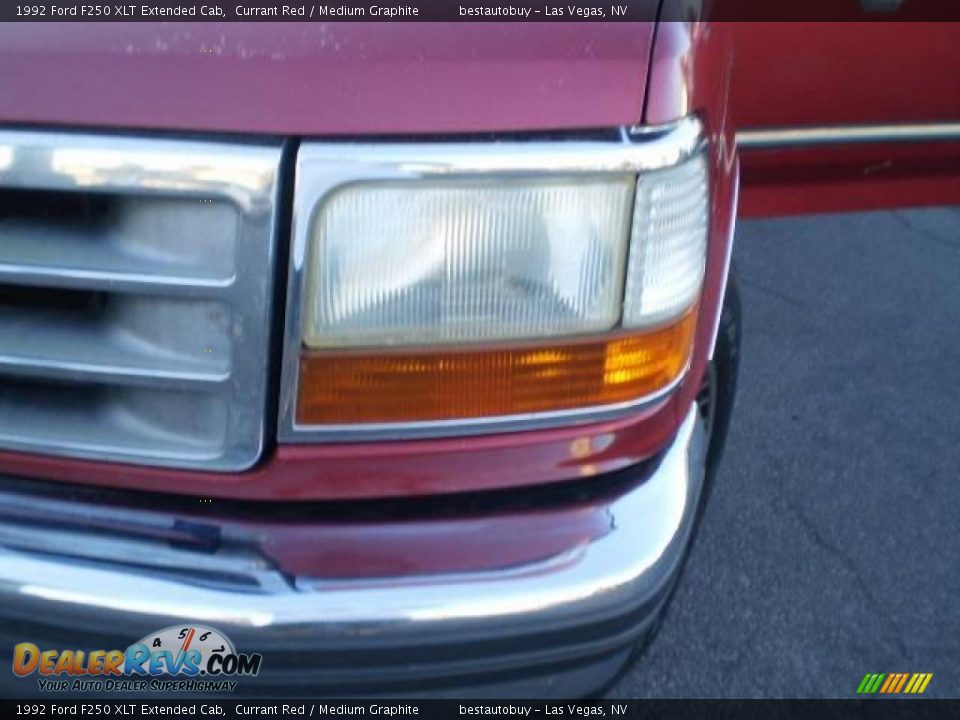 1992 Ford F250 XLT Extended Cab Currant Red / Medium Graphite Photo #24