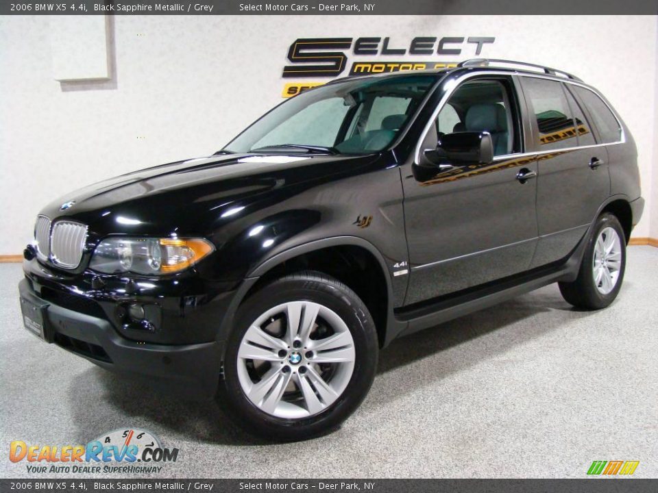 2006 BMW X5 4.4i Black Sapphire Metallic / Grey Photo #1