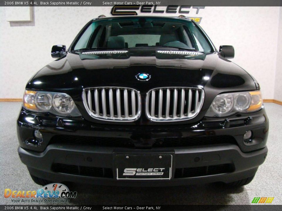 2006 BMW X5 4.4i Black Sapphire Metallic / Grey Photo #2