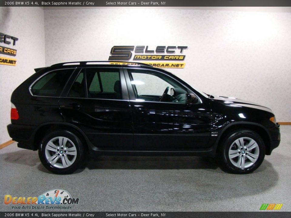 2006 BMW X5 4.4i Black Sapphire Metallic / Grey Photo #4