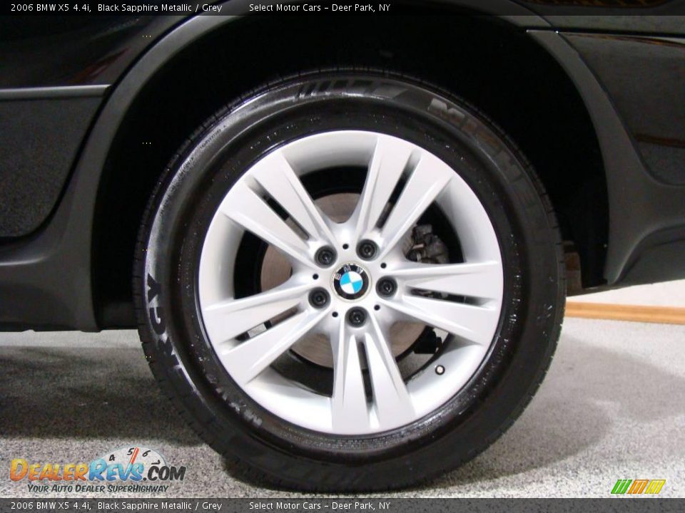 2006 BMW X5 4.4i Black Sapphire Metallic / Grey Photo #7
