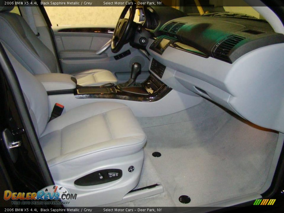 2006 BMW X5 4.4i Black Sapphire Metallic / Grey Photo #11