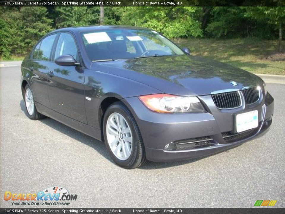 2006 BMW 3 Series 325i Sedan Sparkling Graphite Metallic / Black Photo #1