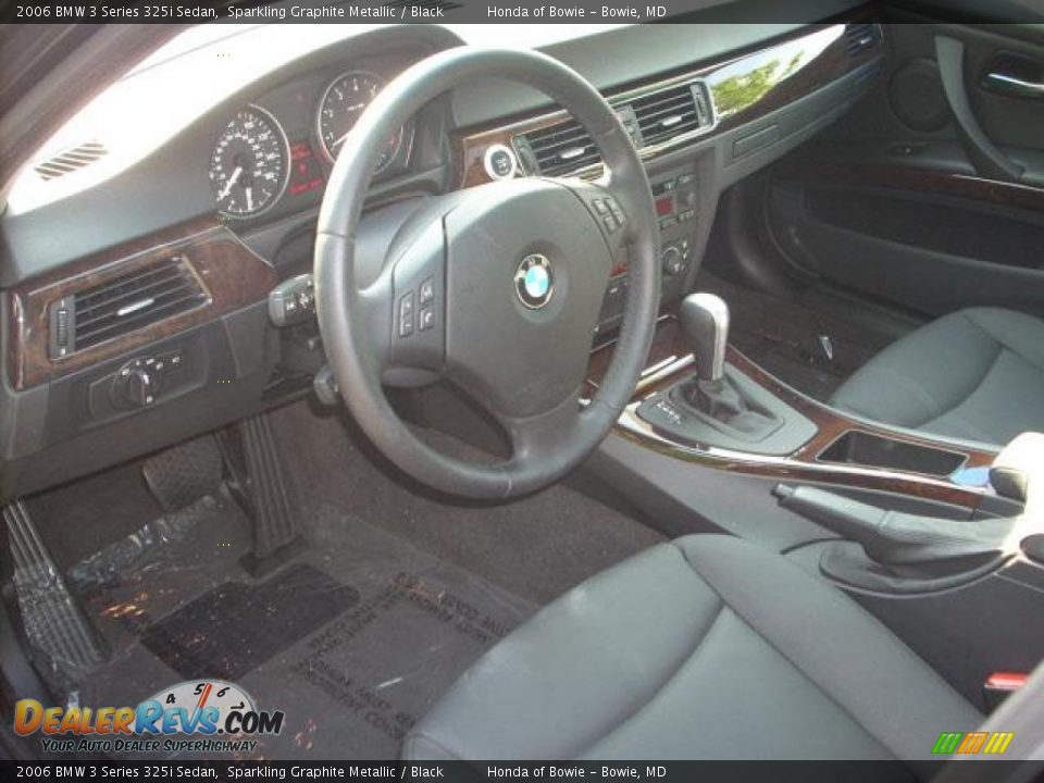 2006 BMW 3 Series 325i Sedan Sparkling Graphite Metallic / Black Photo #11