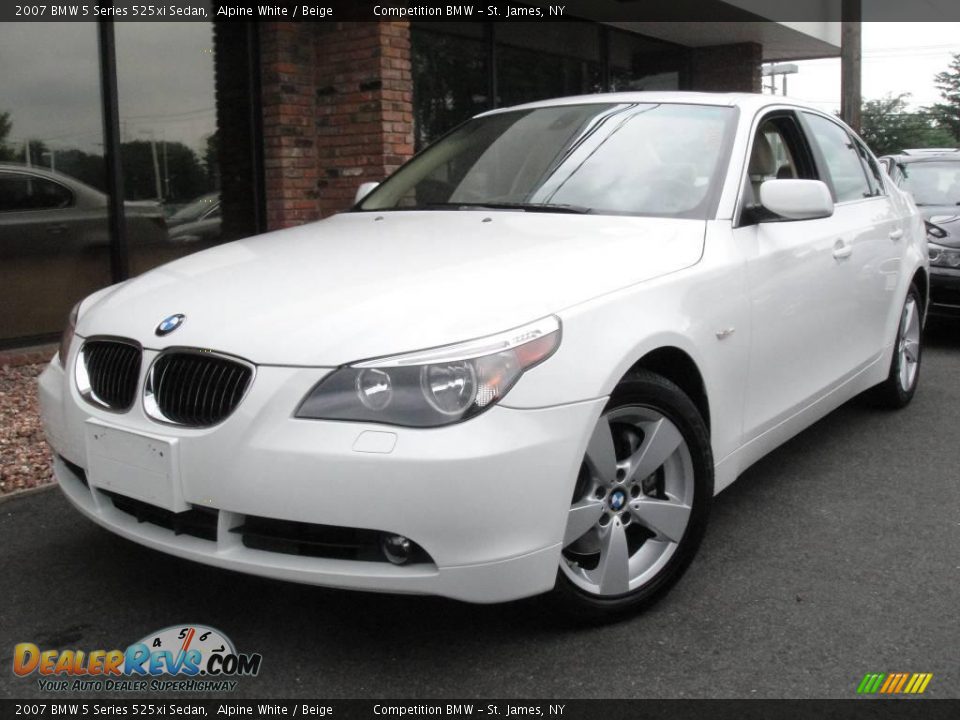 2007 BMW 5 Series 525xi Sedan Alpine White / Beige Photo #1