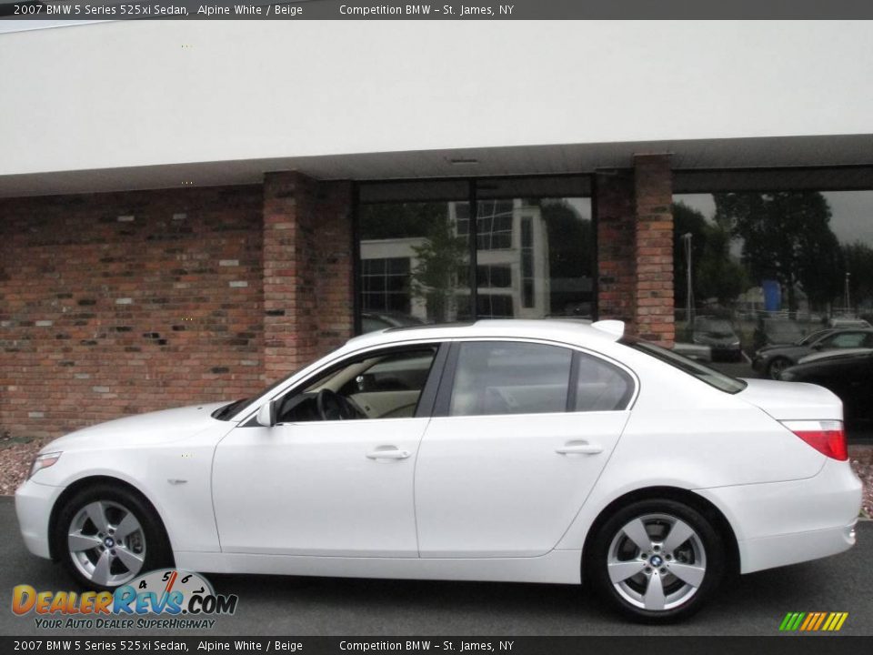 2007 BMW 5 Series 525xi Sedan Alpine White / Beige Photo #3