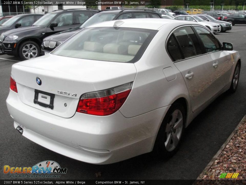 2007 BMW 5 Series 525xi Sedan Alpine White / Beige Photo #6