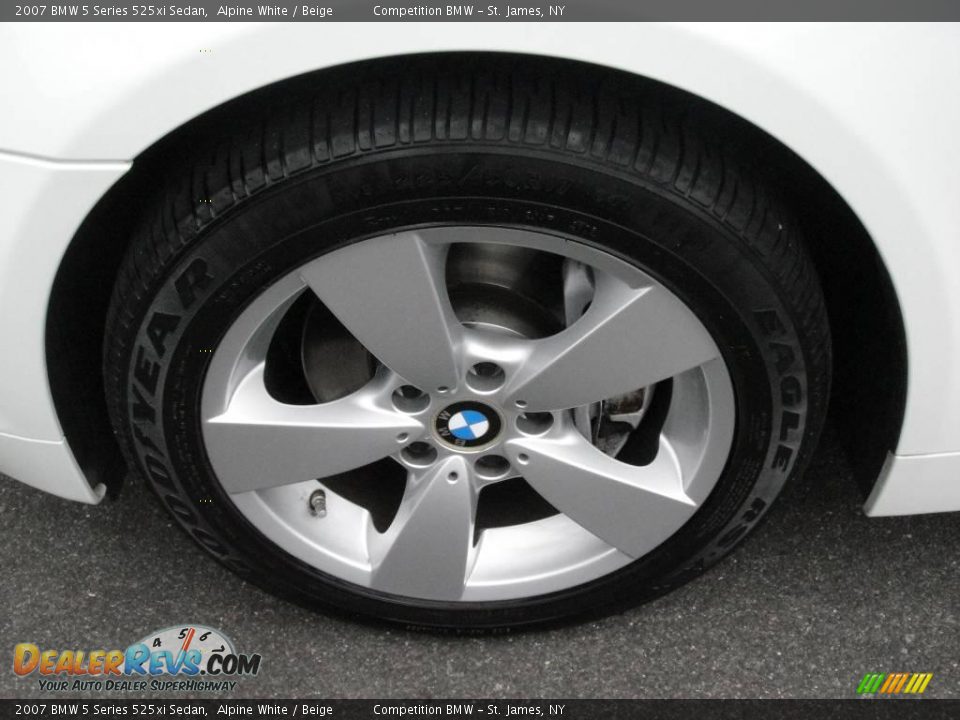 2007 BMW 5 Series 525xi Sedan Alpine White / Beige Photo #7