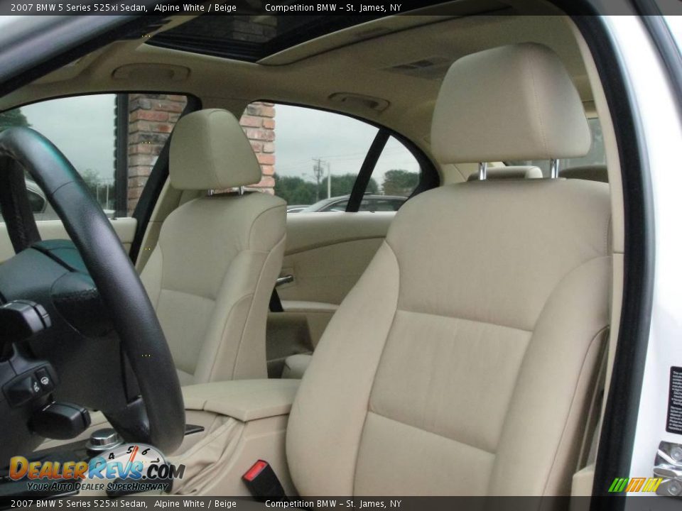2007 BMW 5 Series 525xi Sedan Alpine White / Beige Photo #9