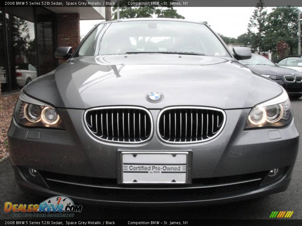 2008 BMW 5 Series 528i Sedan Space Grey Metallic / Black Photo #2