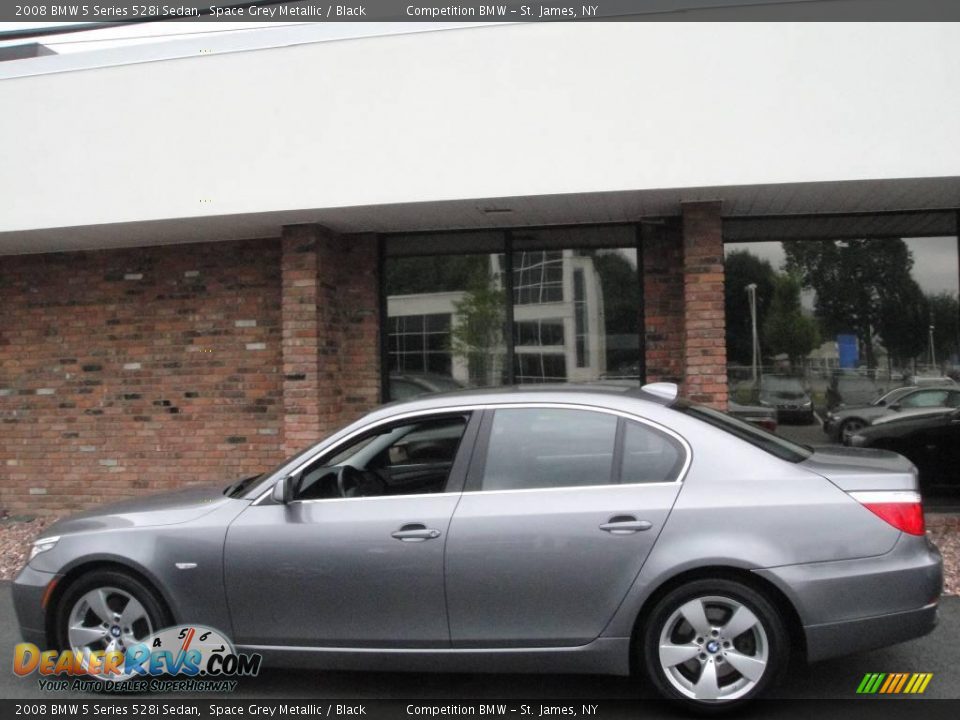 2008 BMW 5 Series 528i Sedan Space Grey Metallic / Black Photo #3