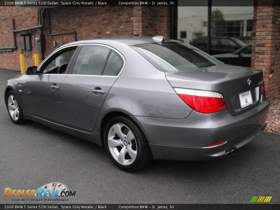 2008 BMW 5 Series 528i Sedan Space Grey Metallic / Black Photo #4