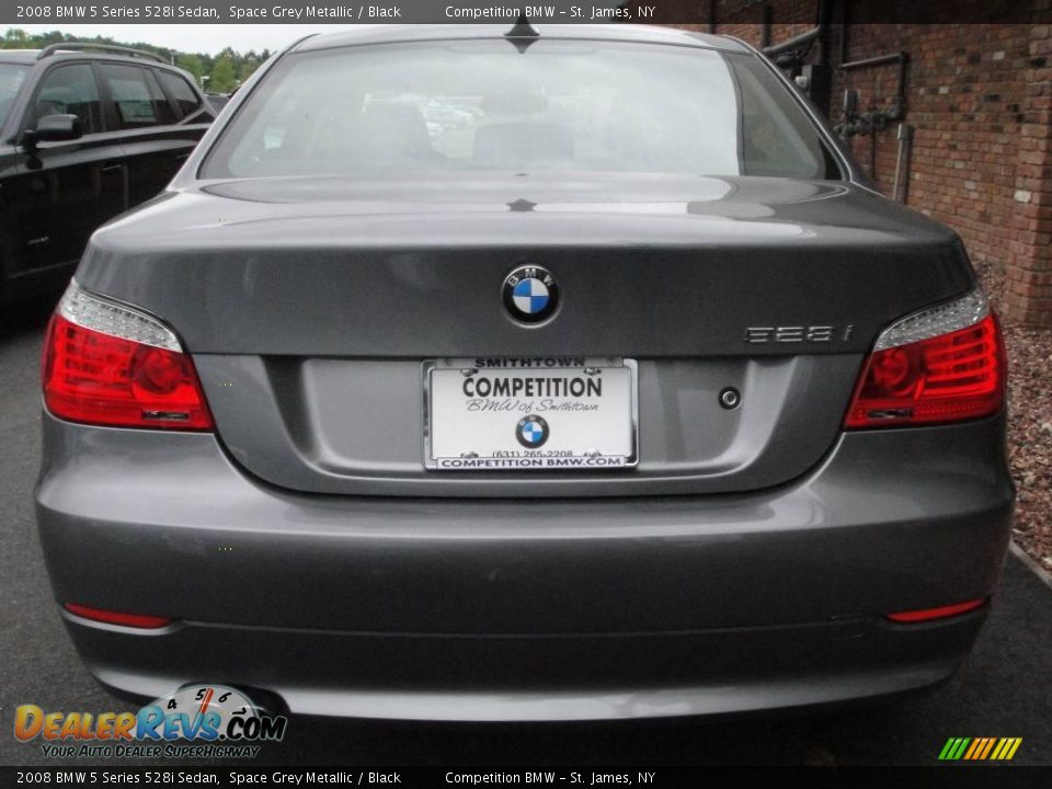 2008 BMW 5 Series 528i Sedan Space Grey Metallic / Black Photo #5