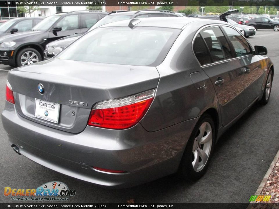 2008 BMW 5 Series 528i Sedan Space Grey Metallic / Black Photo #6