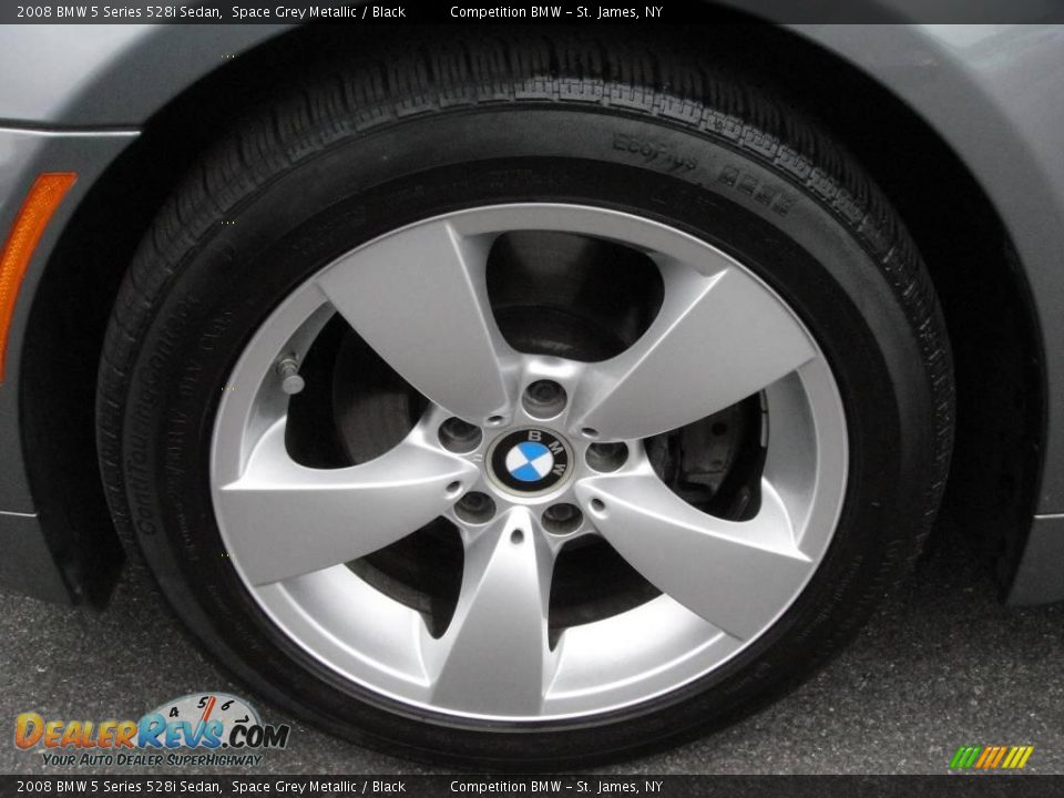 2008 BMW 5 Series 528i Sedan Space Grey Metallic / Black Photo #7