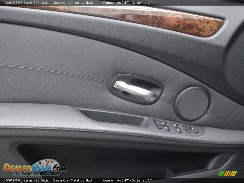2008 BMW 5 Series 528i Sedan Space Grey Metallic / Black Photo #8