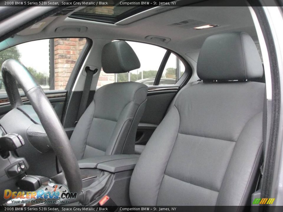 2008 BMW 5 Series 528i Sedan Space Grey Metallic / Black Photo #9