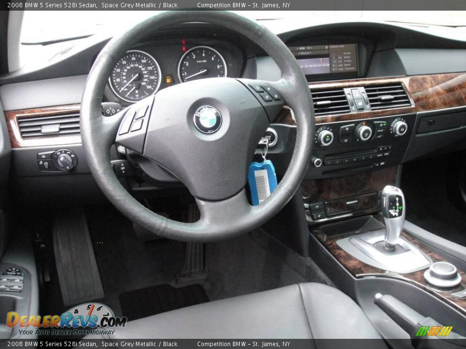 2008 BMW 5 Series 528i Sedan Space Grey Metallic / Black Photo #11