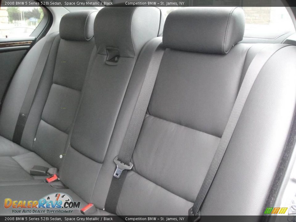 2008 BMW 5 Series 528i Sedan Space Grey Metallic / Black Photo #12