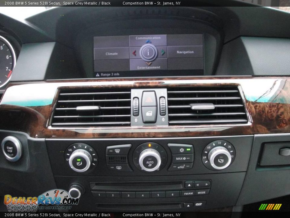 2008 BMW 5 Series 528i Sedan Space Grey Metallic / Black Photo #13
